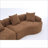 Sectional Sofas | Modern Curved Modular Couch, 110” for Apartment &amp; Living Room, 800 lbs Capacity | Caramel | Chenille-124535833