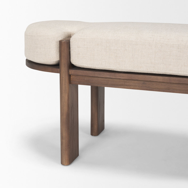 Banc en tissu orme foncé Karina, Orme foncé