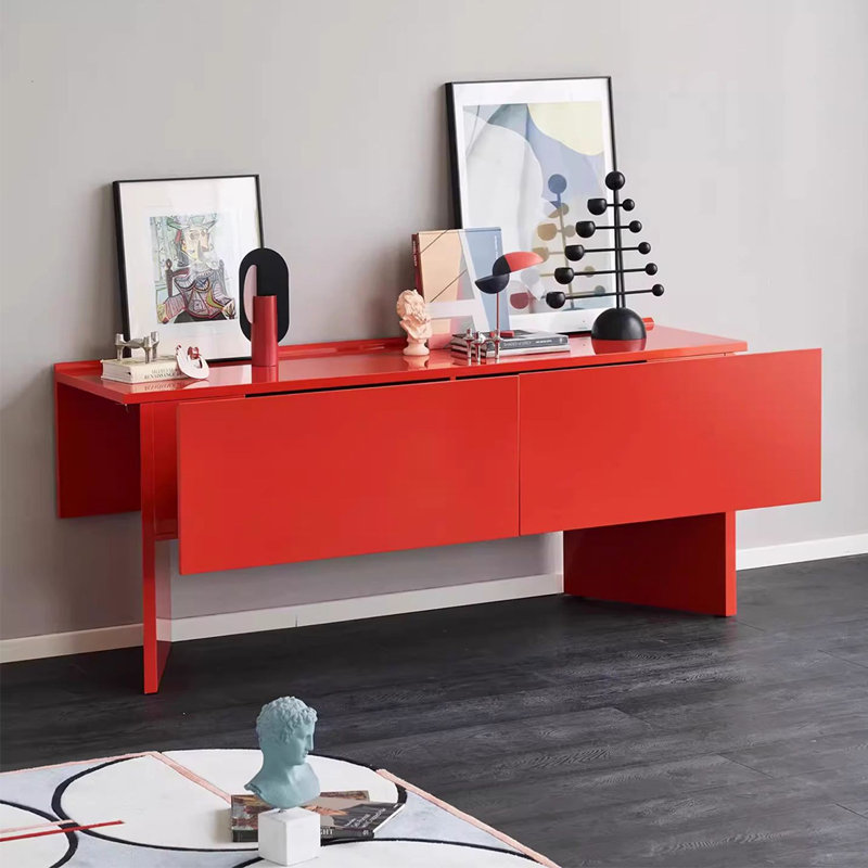 Console Modern Minimalist Art, H 30,71 po x l 78,74 po x P 15,75 po, Tangerine