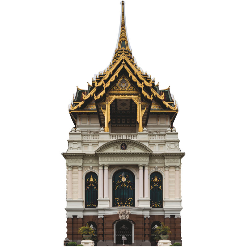 Grand Palace, Thailande, Central Prasat, carton debout