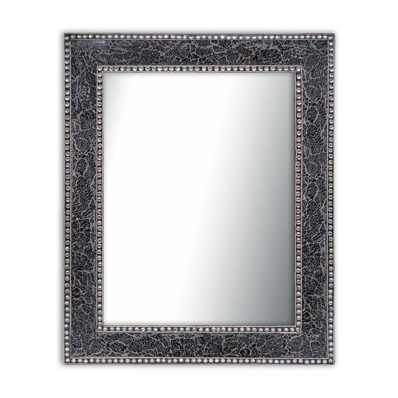 Miroir d'appoint Cima Crackle, Noir / gris