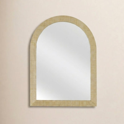 Gia Arched Raffia Mirror