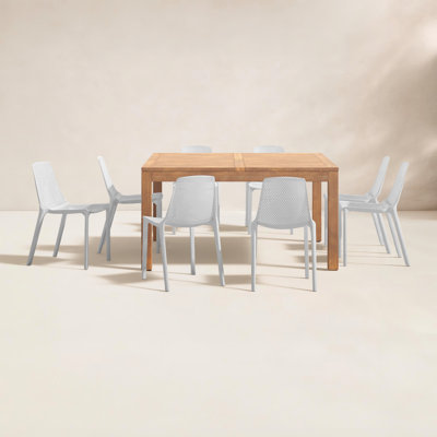 Anautica 59" Teak Patio Dining Set