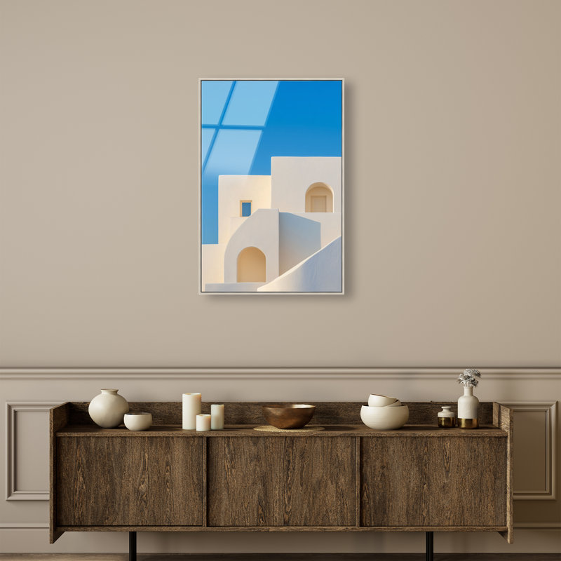 Island Minimalism Print by Oliver Gal, 31"H x 21"W, Silver Floater Frame