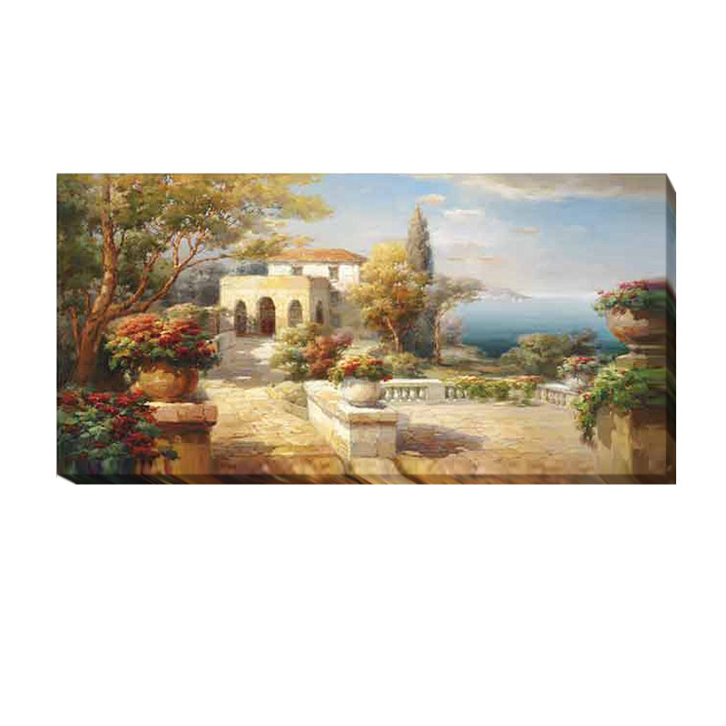 « tuscan path », reproduction de photo sur toile tendue, H 12 po x l 24 po x P 1,5 po