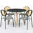 Dover 5-Piece Dining Set – Round MDF Top Table & 4 Upholstered Dining Side Chairs, Modern Dining Furniture For Kitchen And Home-570360944