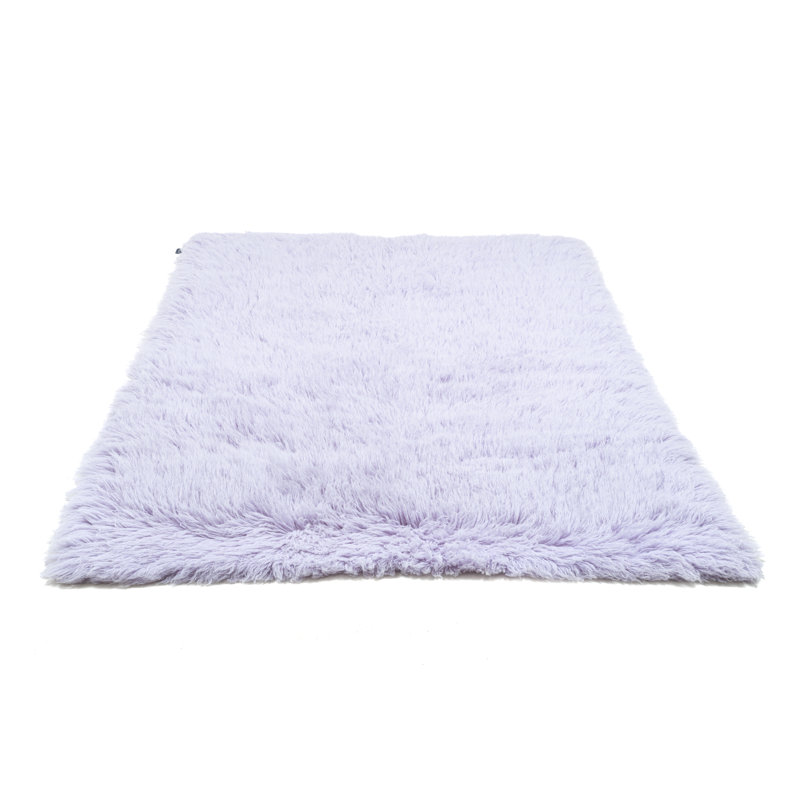 , Purple Fluffy, hand-woven flokati rug made of 100% virgin wool, Rectangle 180 x 250cm