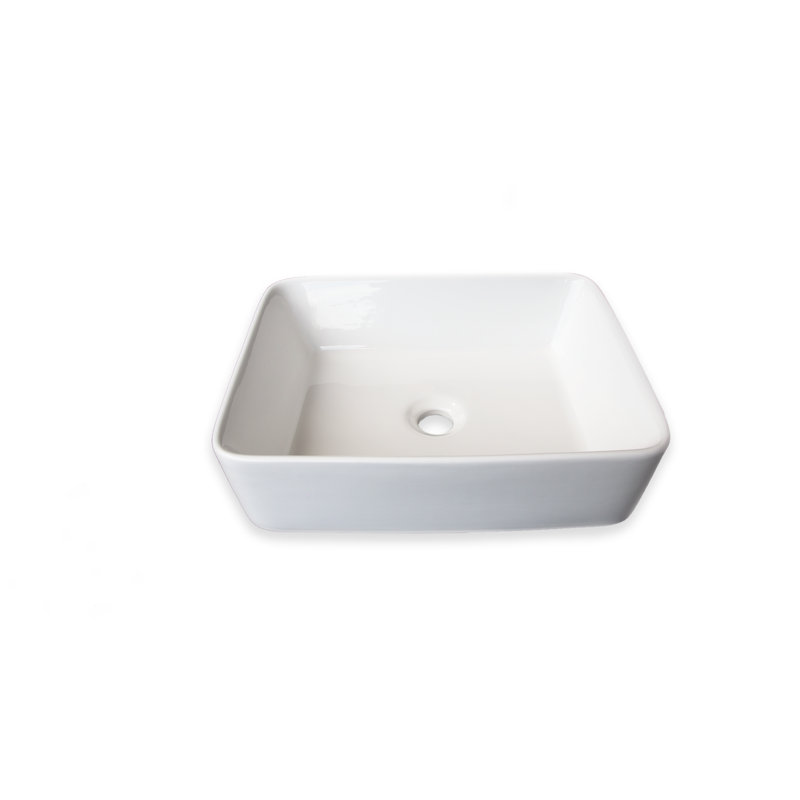 Lavabo de salle de bain rectangulaire en céramique pour bateau China Luxe