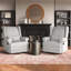 Fauteuil inclinable pivotant avec coussin lombaire et repose-pieds, chaise berçante confortable pour chambre d'enfant et chambre à coucher
