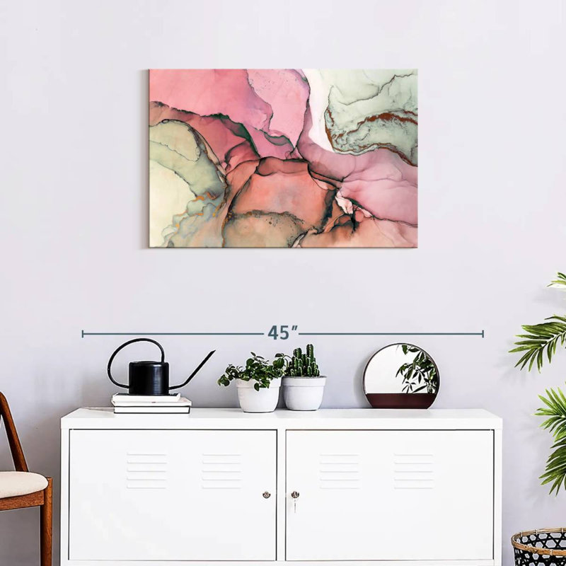 Avery Textured Pink Abstract