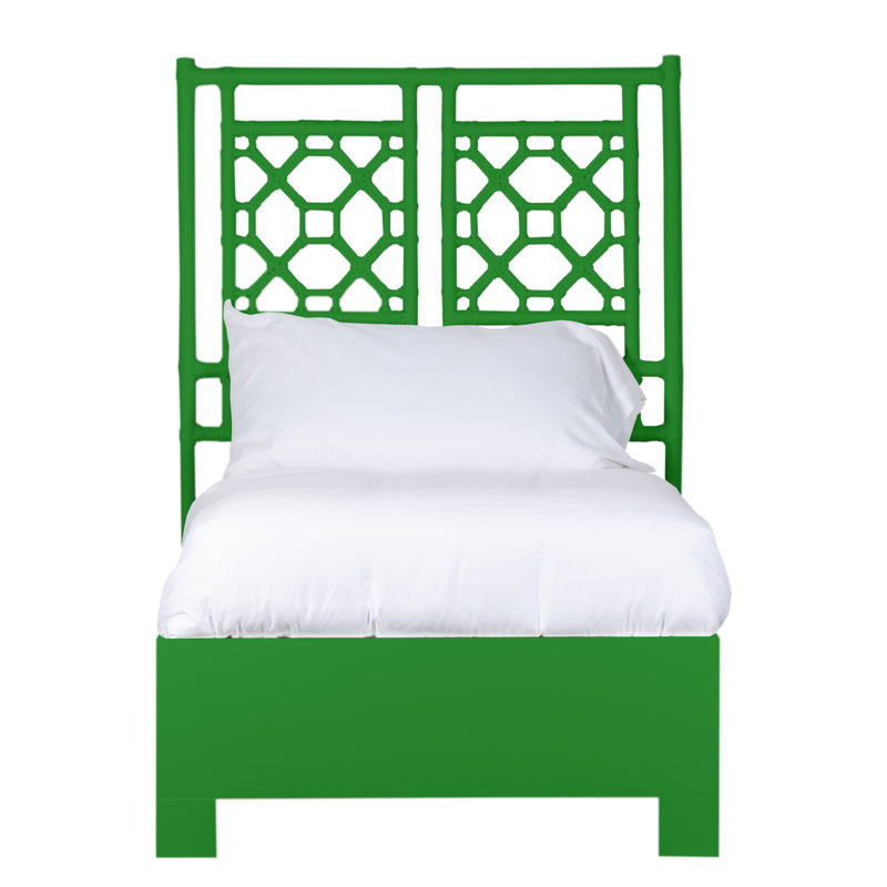 Lattice Back Standard Bed, Twin XL, Hot Pink