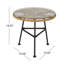 Table d'appoint minimaliste avec structure stable en verre trempé