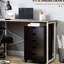 Classeur moderne à 5 tiroirs avec roulettes, brun - Utilisation efficace de l'espace pour le bureau et la maison sur le rangement