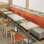 Banc rembourré en similicuir