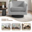 Velvet Upholstered Swivel Barrel Chair-486503146