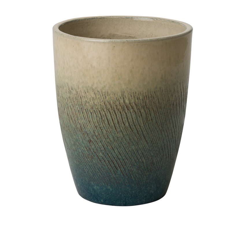 Aruba Ceramic Pot Planter, 14" H x 11.5" W x 11.5" D