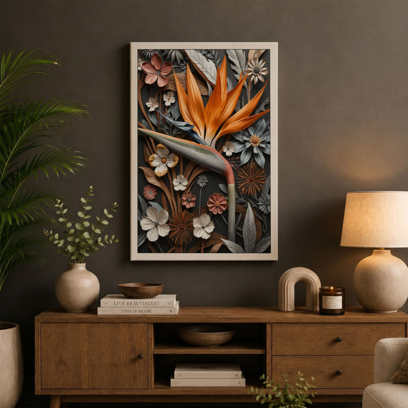 Preserved Study Botanical - Wrapped Canvas, 30x20 - 76.2 x 50.8 cm, Black Border