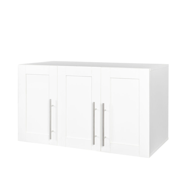 Ebern Designs Stackable Wall Mounted Storage Cabinet, White | Wayfair