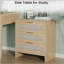 Table de chevet 3 tiroirs, table de chevet en bois 22,8 po Rattan-1078152760
