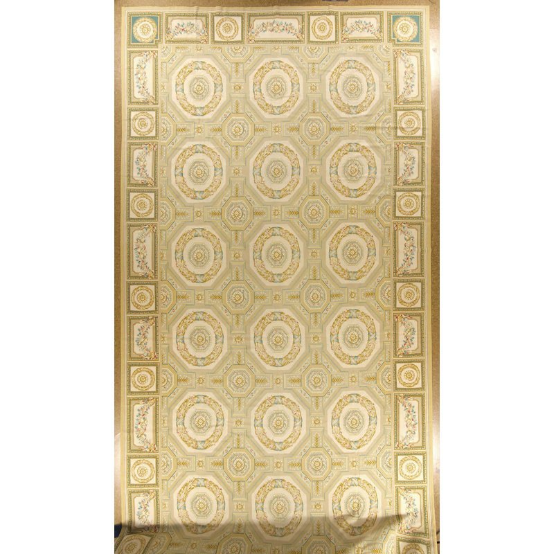 Tapis Aubusson noué à la main 12,3 x 26,3 par Modren Rugs
