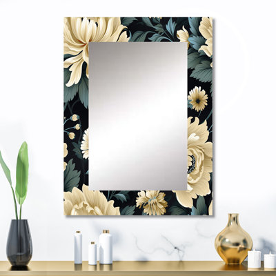 Flower Damask Breeze - Décoration murale miroir damassé