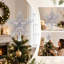Décoration de Noël en dentelle ajourée, étoile à cinq branches colorée à paillettes, ornement de sapin de Noël exquis-877686513