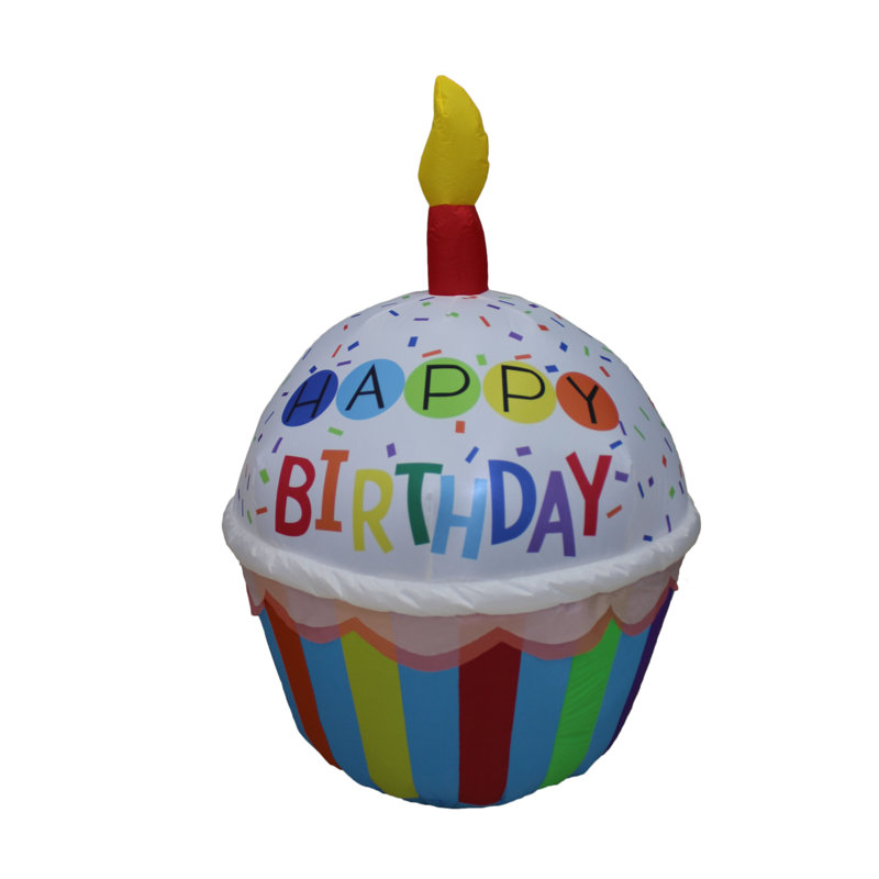 Gonflable joyeux anniversaire de 4 pieds de hauteur
