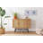 Aramantha Modern Console Table with Metal Legs, Brown, 47.2 x 35.4 x 15.7 inches | 100% Melamine Coated Chipboard, Durable Design | Scandinavian Style, Perfect for Entryway or Living Room, Supports Up to 33.1 lbs