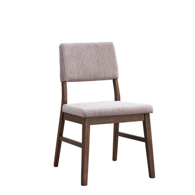 Chaises d'appoint en velours côtelé mauve avec accents noyer (2), sièges rembourrés, style scandinave, largeur du produit de 19,66 po, 2 pièces, siège et dossier, thème