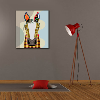 «Horse Play» par Lanre Adefioye, art mural sur toile