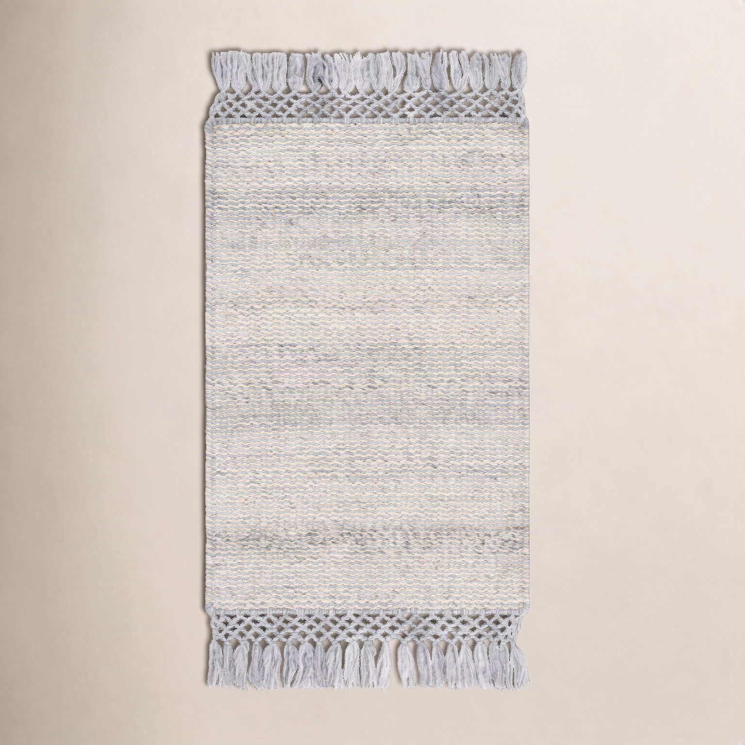 Blume Slate Pale Blue Hand-Woven Jute Rug, Rectangle 2' x 3'
