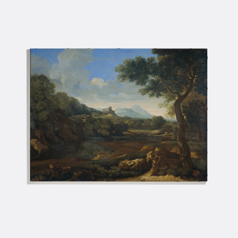 Landscape With Castle Print by Gaspard Dughet