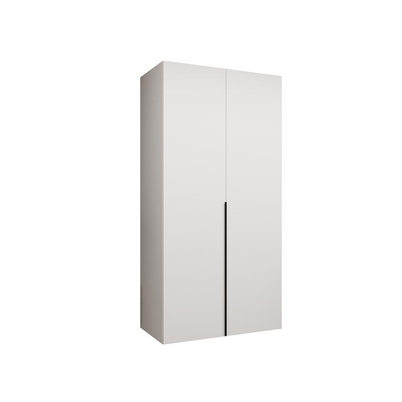 Manufactured Wood Wardrobe, White Matt/Black