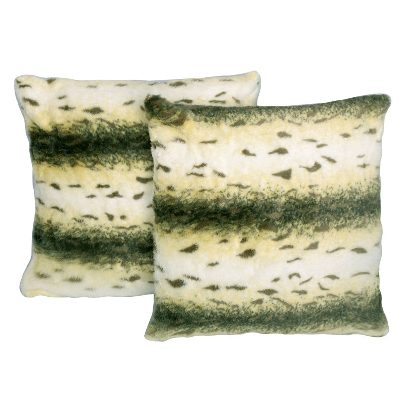 Animal Print Square Cushion Cover, Forest Green