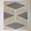 Kenyetta Geometric Hand-Loomed Jute/Sisal Area Rug in Gray/Ivory/Tan-792844666