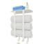 Porte-serviettes mural robuste avec tablette et 3 crochets - Organisateur de salle de bain peu encombrant pour grandes serviettes et accessoires de bain-114730027