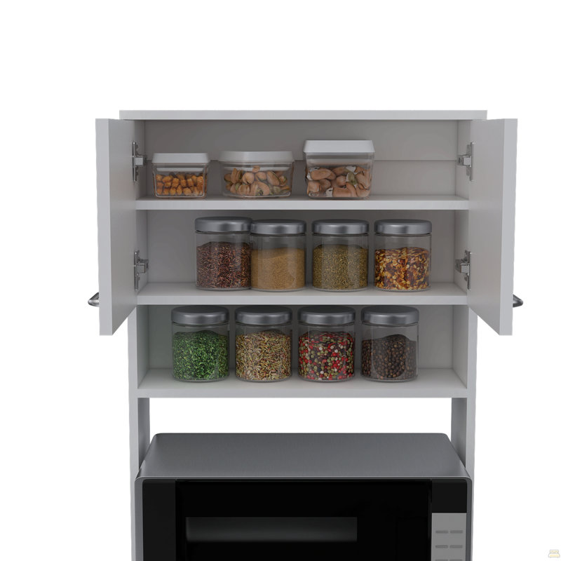 Armoire garde-manger à deux portes Pantac, Blanc