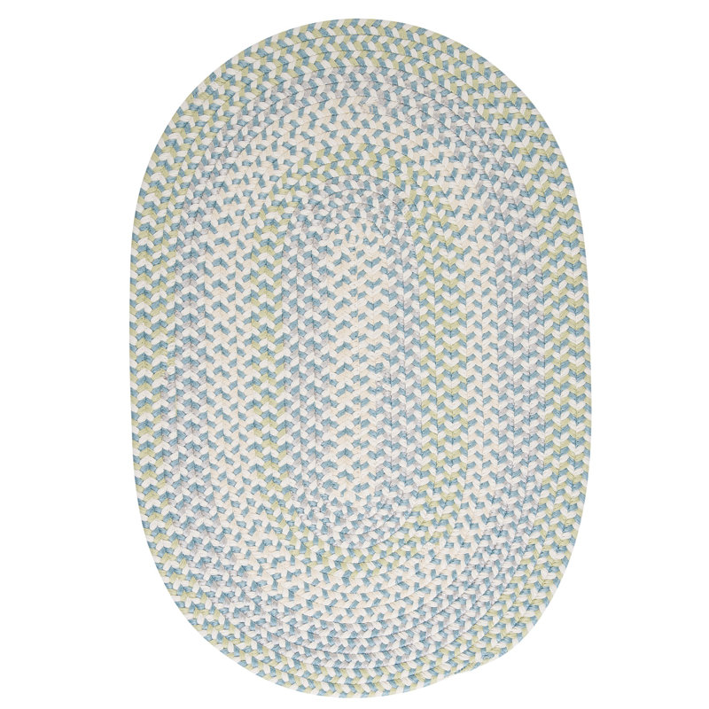 Tapis bleu / vert Carousel, Tapis de couloir 2 pi x 10 pi