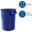 Poubelle robuste 32 gallons