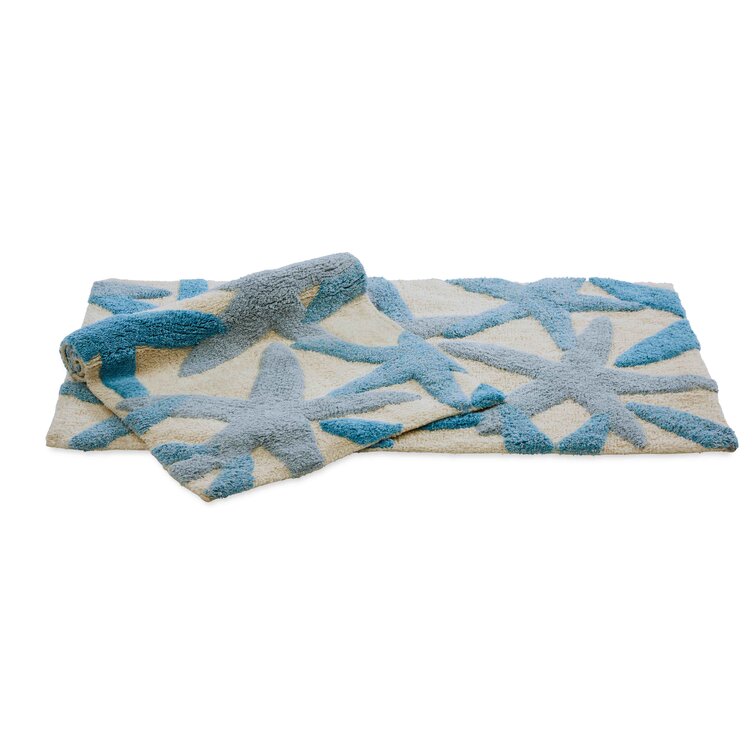 Lytle Rectangle 100% Cotton Animal Print 2 Piece Bath Rug Set Rosecliff Heights Color: Aqua