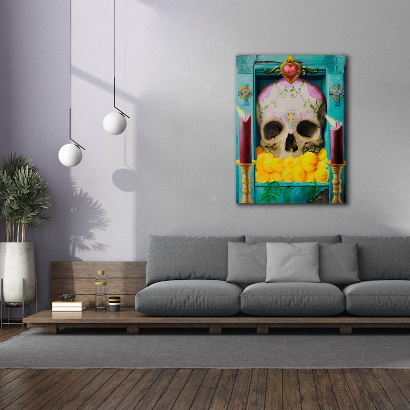 " Calavera " by Robert Valadez, 54" H x 40" W x 1.5'' D
