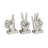 Silver Polystone Hands Decorative Sculpture, Set of 3 7", 7", 6"H-1281237372