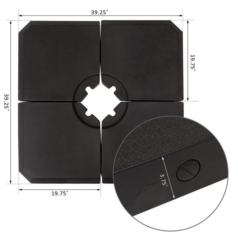 Base de parasol autoportante en plastique Ayleen