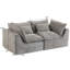 Canapé d'angle modulaire surdimensionné Cloud Couch de 190 cm de largeur, canapé True Relax Comfy avec assise large et profonde, en tissu gaufré, 2 places.