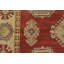 Tapis oriental rouge en laine noué à la main 5 pi 9 po x 7 pi Kazak Kazak