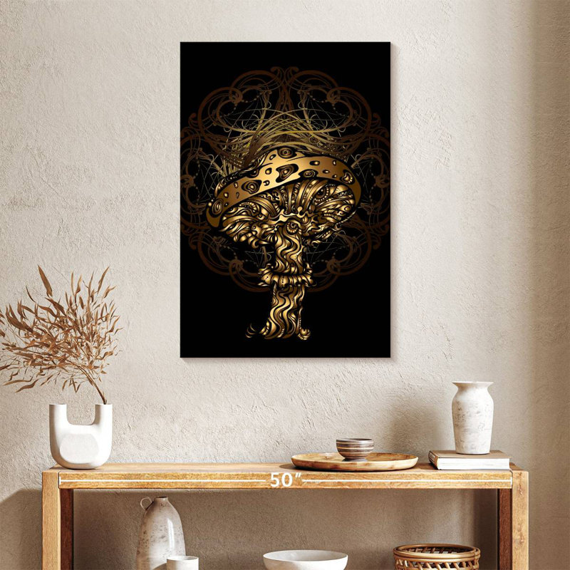 Champignon abstrait Harnek, H 39 po x l 26 po