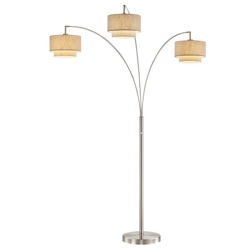 Gradateur de lumière DEL arqué, Argent, Lin