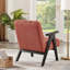 Chaise d'appoint moderne en bois et corail Modern Seating-1691324636