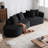 Modern Upholstered Oversized Sectional Sofa, Chenille 4-Seater Extra Deep & Wide Seat Curved Cloud Couch With 4 Throw Pillows, Free Combination Sofa Couch For Living Room,Bedroom-772818740-772818746