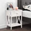 Table de chevet industrielle en X avec tiroir de rangement et tablette ouverte, table de bout polyvalente pour la chambre à coucher et le salon